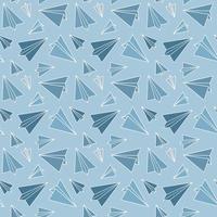 Paper plane seamless pattern for decoration vector