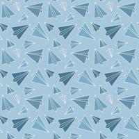 Paper plane seamless pattern for decoration vector