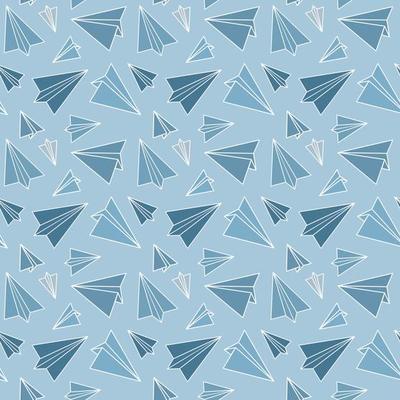 Paper plane seamless pattern for decoration