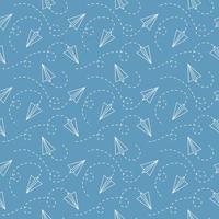 paper plane seamless pattern vector