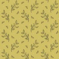 patrón sin costuras de contorno floral. flor retro para textil, textura de tela vector