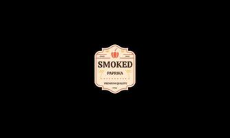logo template vector smoked label flat design