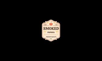 logo template vector smoked label flat design