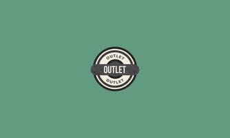 logo template vector outlet label flat design