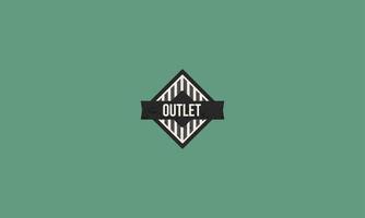 logo template vector outlet label flat design