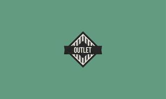 logo template vector outlet label flat design