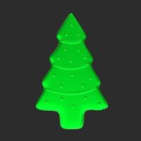 Christmas tree isolated on background photo