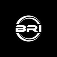 BRI letter logo design in illustration. Vector logo, calligraphy designs for logo, Poster, Invitation, etc.