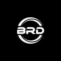 BRD letter logo design in illustration. Vector logo, calligraphy designs for logo, Poster, Invitation, etc.