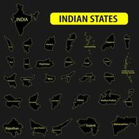 illustration of indian states you can customize as you wish. vector