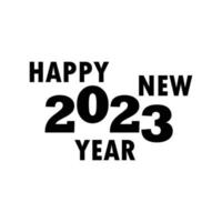 Happy New Year logo text design. 2023 number design template vector