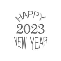 Happy New Year logo text design. 2023 number design template vector