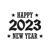 Happy New Year logo text design. 2023 number design template vector