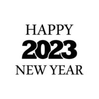 Happy New Year logo text design. 2023 number design template vector