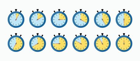 Timer, stopwatch countdown vector illustration