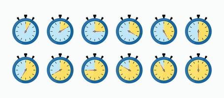 Timer, stopwatch countdown vector illustration