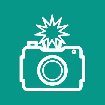 Camera Click Line Color Background Icon vector