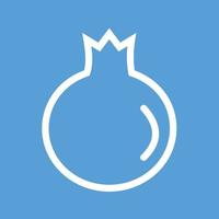 Pomegranate Line Color Background Icon vector