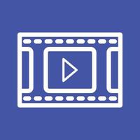 Video Reel Line Color Background Icon vector