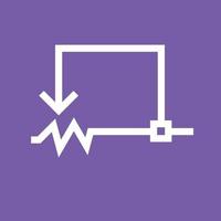 Rheostat Line Color Background Icon vector