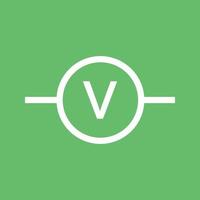 Voltmeter Line Color Background Icon vector