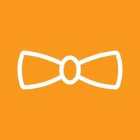 Bow Tie Line Color Background Icon vector