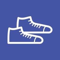 Sneakers Line Color Background Icon vector