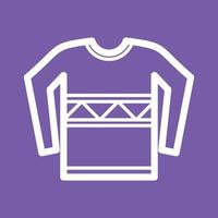 Sweater Line Color Background Icon vector