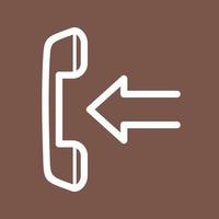 Incoming Call Line Color Background Icon vector