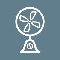 Table Fan Line Color Background Icon vector