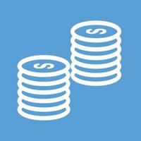 Stacks of Coins Line Color Background Icon vector