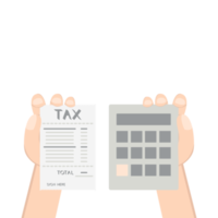 hand compare result from calc counting tax paper png