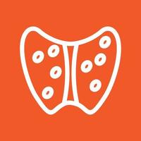 Thyroid Line Color Background Icon vector