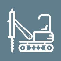 Drill Line Color Background Icon vector