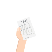 hand holding tax paper collection png