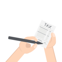hand sign tax paper using pen png