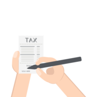 hand sign tax paper using pen png