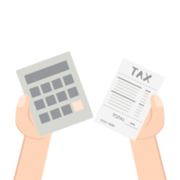 hand compare result from calc counting tax paper png