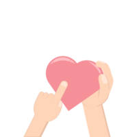 links overhandigd richten hart liefde symbool de mensheid en liefdadigheid png