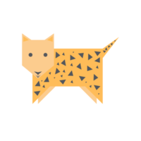 bonito leopardo chita reino animal mamífero design plano png