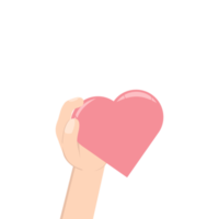links overhandigd Holding hart liefde symbool de mensheid en liefdadigheid png