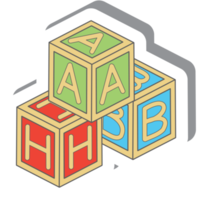 Aesthetic Sticker Baby Born Letter Cube Toys Collection png