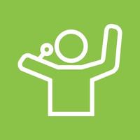 Singing Line Color Background Icon vector