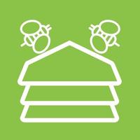 Hive Line Color Background Icon vector