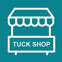 Tuck Shop Line Color Background Icon vector