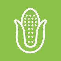 Corn Line Color Background Icon vector