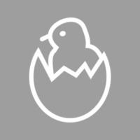 Hatched Egg Line Color Background Icon vector