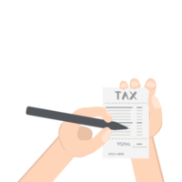 hand sign tax paper using pen png