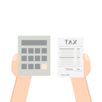 hand compare result from calc counting tax paper png