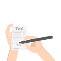 hand sign tax paper using pen png